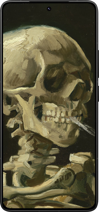 Силіконовий чехол Вінсент Ван Гог. Череп для Xiaomi Poco F7 Ultra - 5544u-4086 изображение 