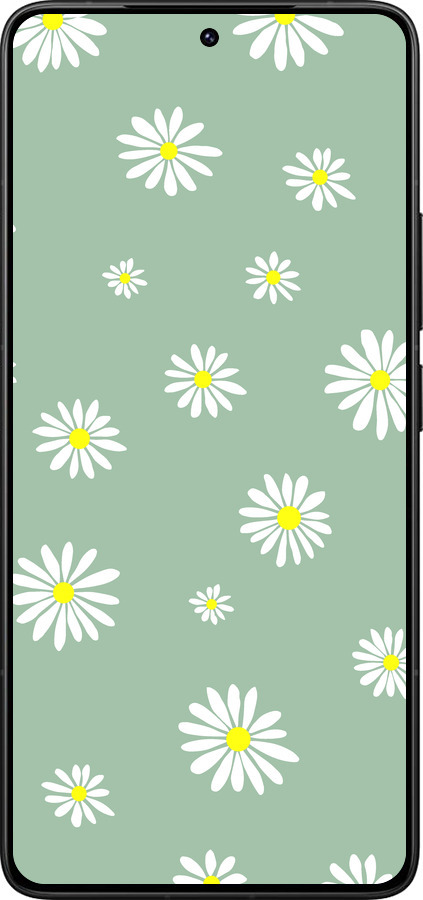 Силиконовый чехол Ромашки v4 для Xiaomi Poco F7 Ultra - 5603u-4086 изображение 