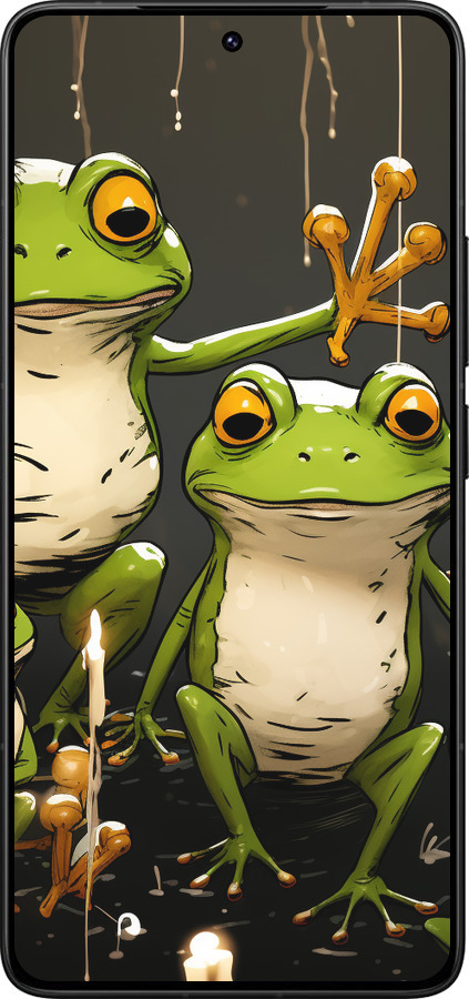 Силиконовый чехол Жабки 2 для Xiaomi Poco F7 Ultra - 5657u-4086 изображение 