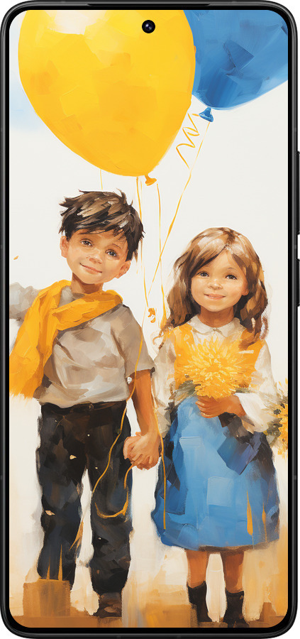 Силиконовый чехол Дети с шариками для Xiaomi Redmi K80 Pro - 5659u-4145 изображение 