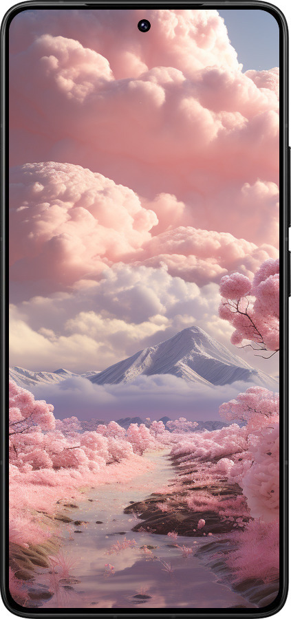 Силіконовий чехол Рожеві хмари для Xiaomi Redmi K80 Pro - 5660u-4145 изображение 