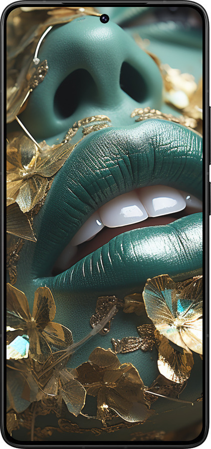 Силиконовый чехол Губы 2 для Xiaomi Redmi K80 Pro - 5667u-4145 изображение 