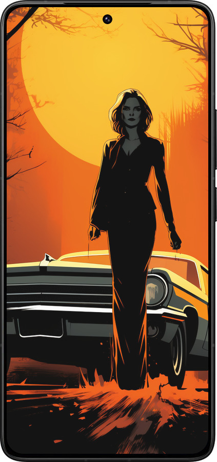 Силіконовий чехол Чохол для телефону Дівчина біля автомобіля для Xiaomi Redmi K80 Pro - 5946u-4145 изображение 