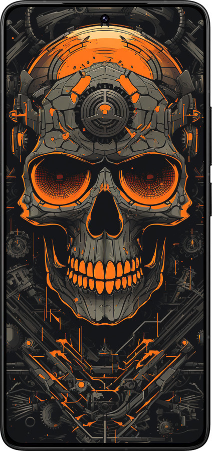 Силіконовий чехол Череп для Xiaomi Redmi K80 Pro - 5952u-4145 изображение 