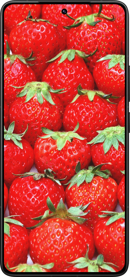 Силиконовый чехол Клубника для Xiaomi Poco F7 Ultra - 6020u-4086 изображение 