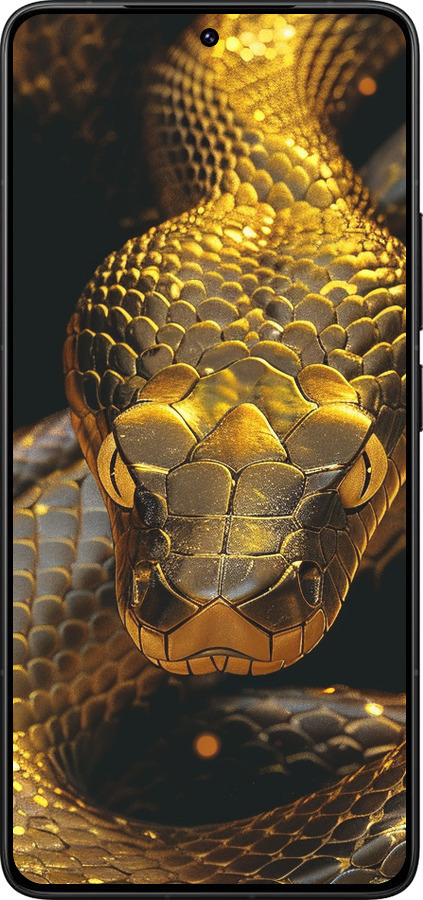 Силиконовый чехол Golden snake для Xiaomi Redmi K80 Pro - 6072u-4145 изображение 
