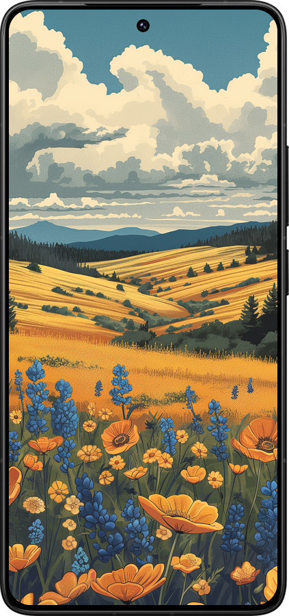 Силиконовый чехол Украинское поле для Xiaomi Poco F7 Ultra - 6082u-4086 изображение 