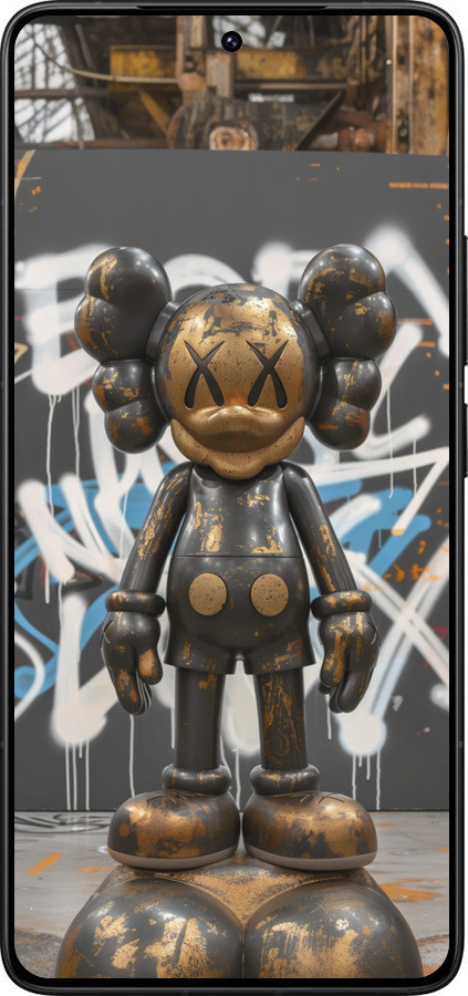 Силиконовый чехол Bronze kaws v3 для Xiaomi Poco F7 Ultra - 6099u-4086 изображение 