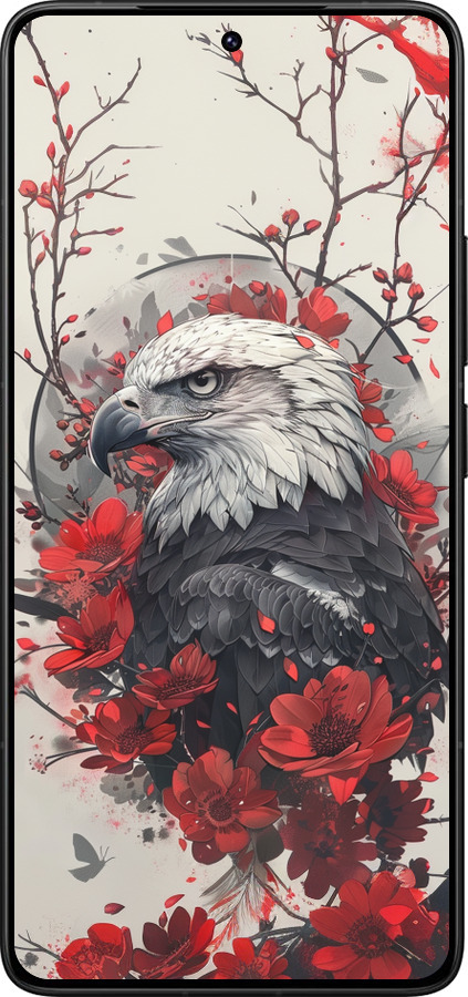 Силиконовый чехол Рубиновый орел для Xiaomi Poco F7 Ultra - 6103u-4086 изображение 