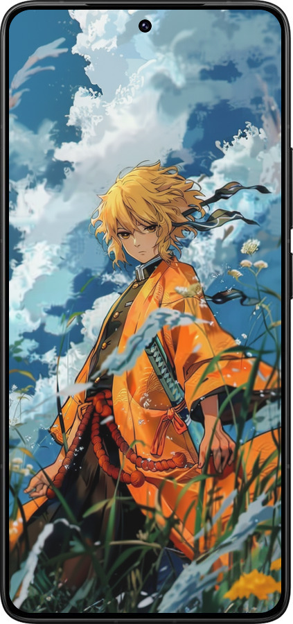 Силиконовый чехол Zenitsu Agatsuma для Xiaomi Redmi K80 Pro - 6117u-4145 изображение 