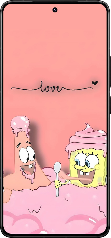 Силіконовий чехол Спанч Боб для Xiaomi Redmi K80 Pro - 6282u-4145 изображение 