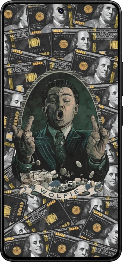 Силиконовый чехол Волк с валл стрит для Xiaomi Redmi K80 Pro - 6287u-4145 изображение 