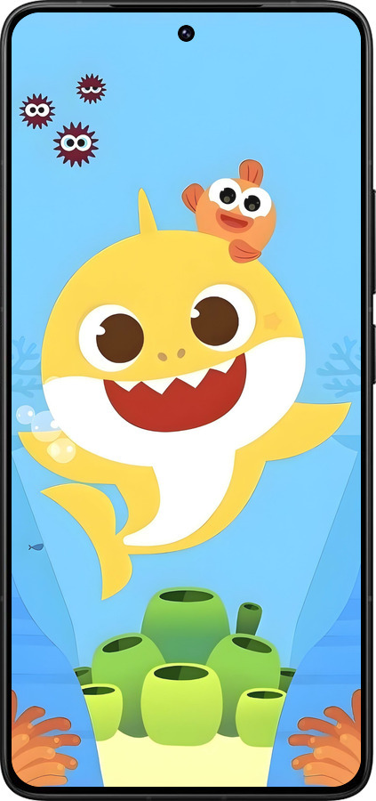 Силиконовый чехол Бейби Шарк для Xiaomi Redmi K80 Pro - 6303u-4145 изображение 