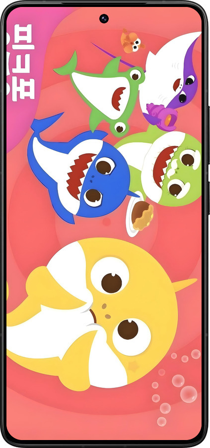 Силиконовый чехол Бейби Шаркс для Xiaomi Redmi K80 Pro - 6305u-4145 изображение 