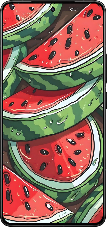 Силиконовый чехол Арбуз для Xiaomi Redmi K80 Pro - 6315u-4145 изображение 