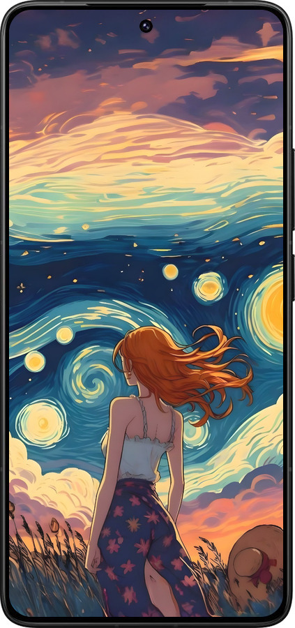 Силіконовий чехол Дівчина Арт для Xiaomi Redmi K80 Pro - 6325u-4145 изображение 