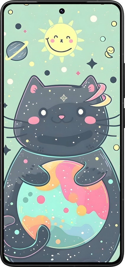 Силиконовый чехол Милый котик для Xiaomi Redmi K80 Pro - 6364u-4145 изображение 