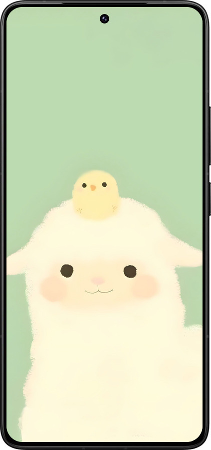 Силиконовый чехол Барашек и ципленок для Xiaomi Poco F7 Ultra - 6369u-4086 изображение 