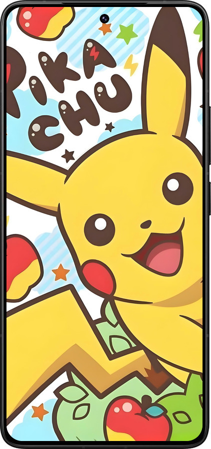 Силіконовий чехол Пикачу 2 для Xiaomi Poco F7 Ultra - 6391u-4086 изображение 