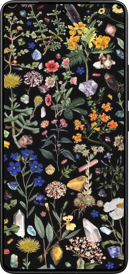 Силиконовый чехол С цветами для Xiaomi Poco F7 Ultra - 6422u-4086 изображение 