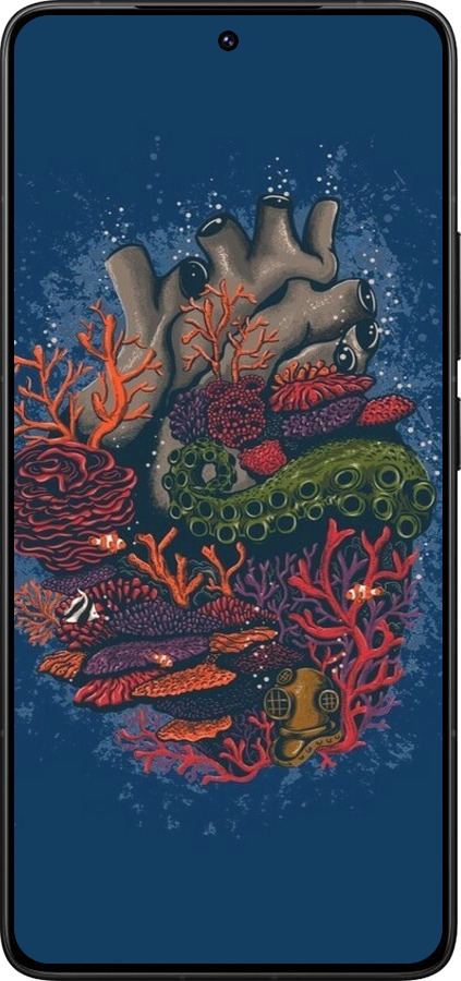 Силиконовый чехол Сердце моря для Xiaomi Redmi K80 Pro - 6506u-4145 изображение 