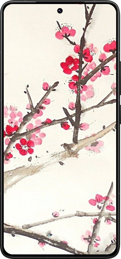 Силиконовый чехол Принт с изображением цветения сакуры для Xiaomi Redmi K80 Pro - 6545u-4145 изображение 