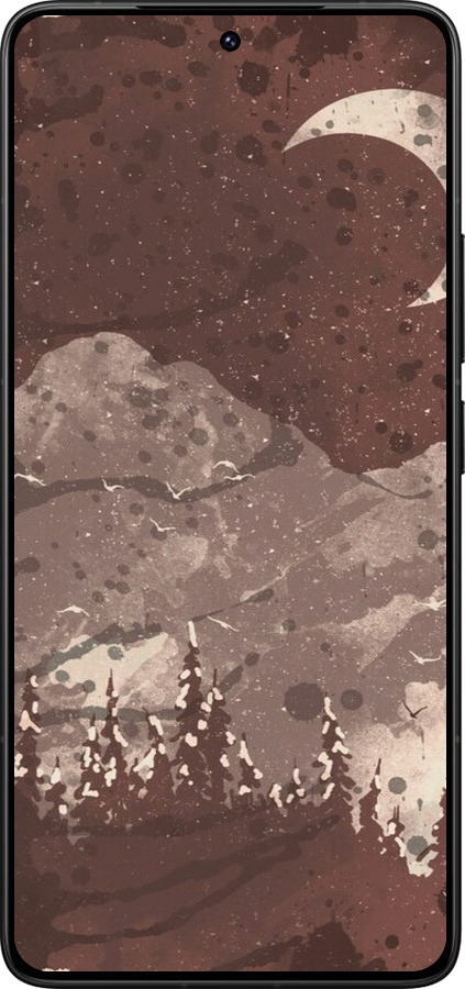 Силиконовый чехол С изображением лунного пейзажа в ночном лесу для Xiaomi Redmi K80 Pro - 6546u-4145 изображение 