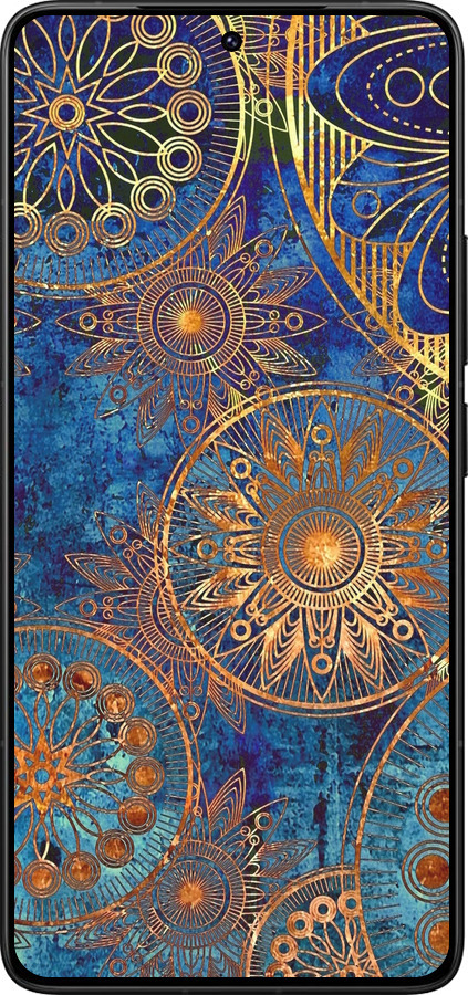 Силиконовый чехол Золотой узор для Xiaomi Poco F7 Ultra - 678u-4086 изображение 