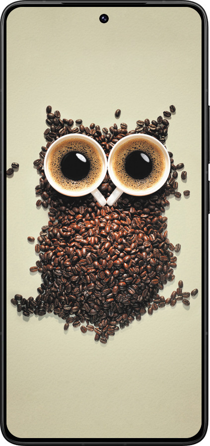 Силіконовий чехол Сова з кави для Xiaomi Redmi K80 Pro - 777u-4145 изображение 