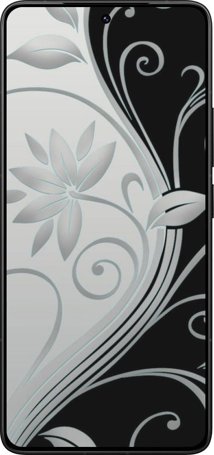 Силіконовий чехол Квіти на чорно-білому фоні для Xiaomi Poco F7 Ultra - 840u-4086 изображение 