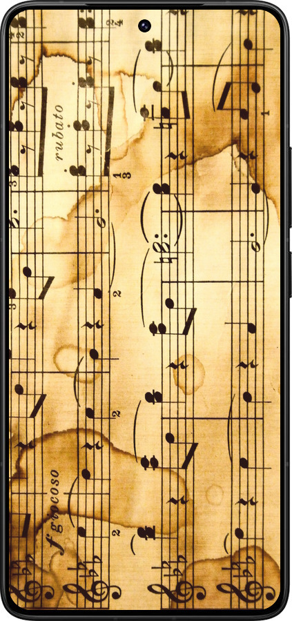 Силіконовий чехол Ноти для Xiaomi Redmi K80 Pro - 905u-4145 изображение 