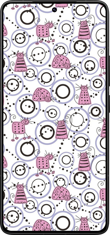 Силиконовый чехол Смешные коты для Xiaomi Poco F7 Ultra - 907u-4086 изображение 