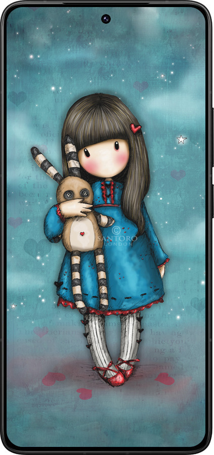 Силиконовый чехол Девочка с зайчиком для Xiaomi Redmi K80 Pro - 915u-4145 изображение 