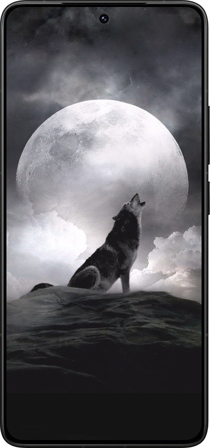 Силиконовый чехол Воющий волк для Xiaomi Poco F7 Ultra - 934u-4086 изображение 