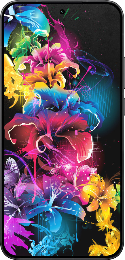 Силиконовый чехол Абстрактные цветы для Xiaomi POCO F7 - 511u-4228 изображение 