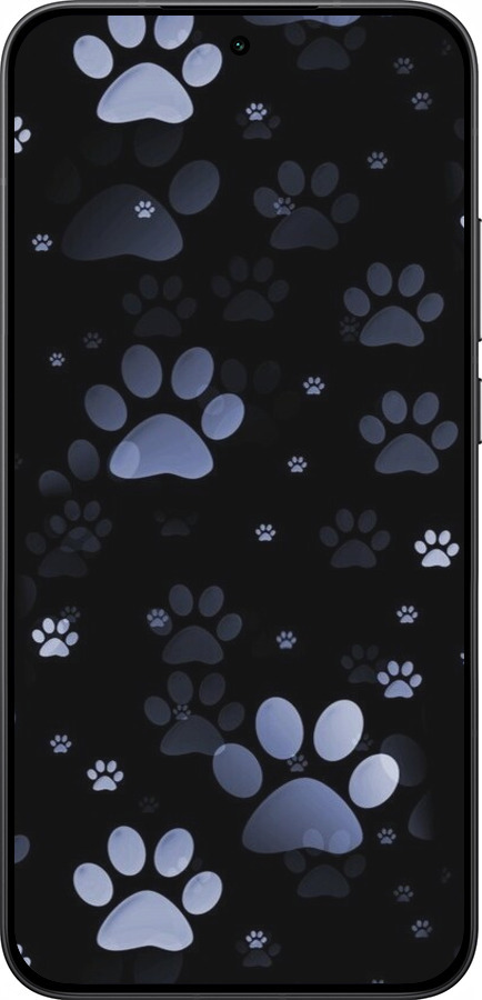 Силиконовый чехол С синими отпечатками лап для Xiaomi POCO F7 - 6441u-4228 изображение 