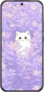 Силіконовий чехол Котик в цветах для Xiaomi POCO F8 Pro - 6390u-4231 изображение 
