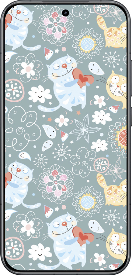 Силиконовый чехол Котята v3 для Xiaomi POCO F8 Pro - 1223u-4231 изображение 