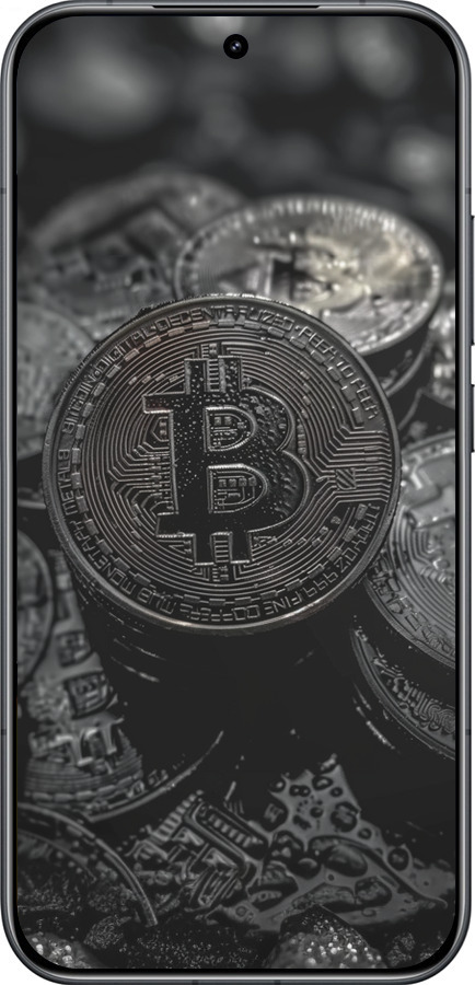Силиконовый чехол Black Bitcoin для Xiaomi POCO F8 Pro - 6090u-4231 изображение 