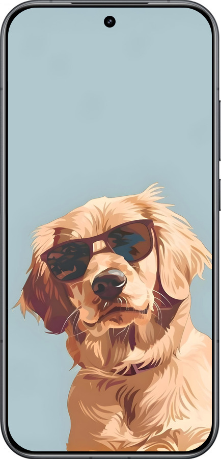 Силиконовый чехол Пес в очках для Xiaomi Redmi K90 5G - 6381u-4237 изображение 