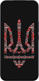 Силиконовый чехол Герб - вышиванка на черном фоне для Xiaomi Redmi K90 Pro Max 5G - 1196u-4236 изображение 
