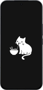 Силиконовый чехол С милым котом на черном фоне для Xiaomi Poco F8 Ultra - 6528u-4232 изображение 