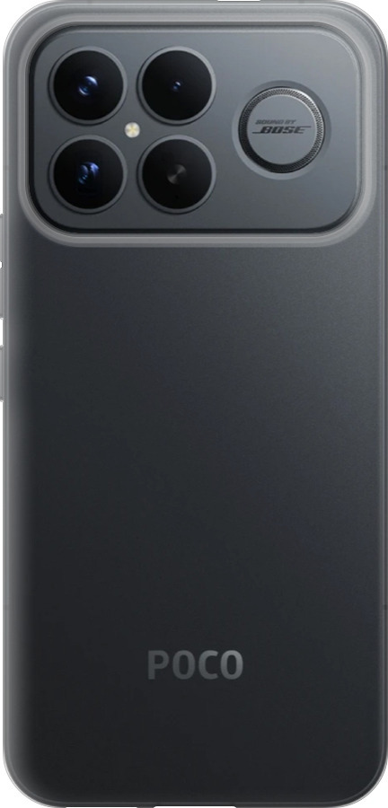 Силиконовый чехол Прозрачный для Xiaomi Poco F8 Ultra - 5636u-4232 изображение 