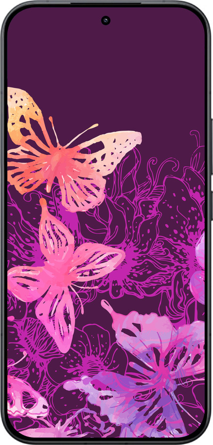 Силиконовый чехол Бабочки v2 для Xiaomi Redmi K90 Pro Max 5G - 5475u-4236 изображение 