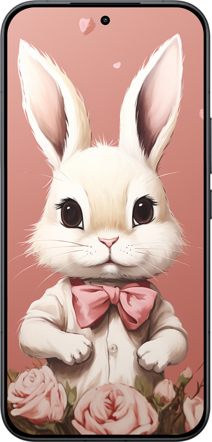 Силиконовый чехол Зайчик для Xiaomi Redmi K90 Pro Max 5G - 5669u-4236 изображение 