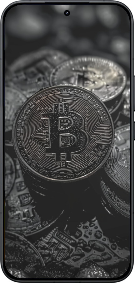 Силиконовый чехол Black Bitcoin для Xiaomi Poco F8 Ultra - 6090u-4232 изображение 