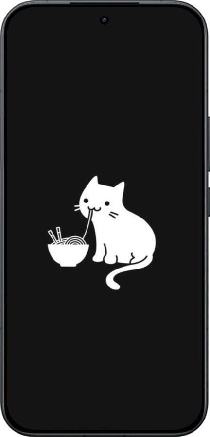 Силиконовый чехол С милым котом на черном фоне для Xiaomi Poco F8 Ultra - 6528u-4232 изображение 