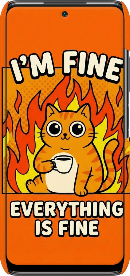 3D пластиковий матовий чехол Funny Cat для Xiaomi Poco M3 Pro - 6786m-2369 изображение 