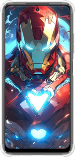 Силикон с усиленными углами чехол Железный человек для Xiaomi Redmi Note 10T - 6372sp-2484 изображение 