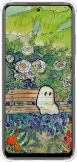 Силикон с усиленными углами чехол Грустное привидение для Xiaomi Redmi Note 10T - 6403sp-2484 изображение 